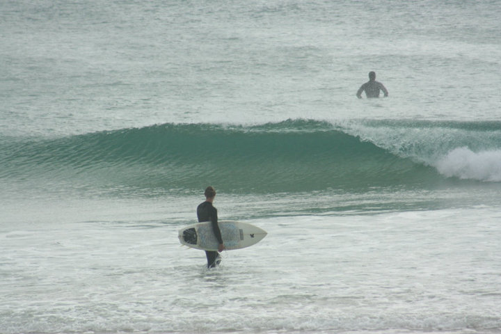 Wootton looks on, as a sweet wave comes rolling in!